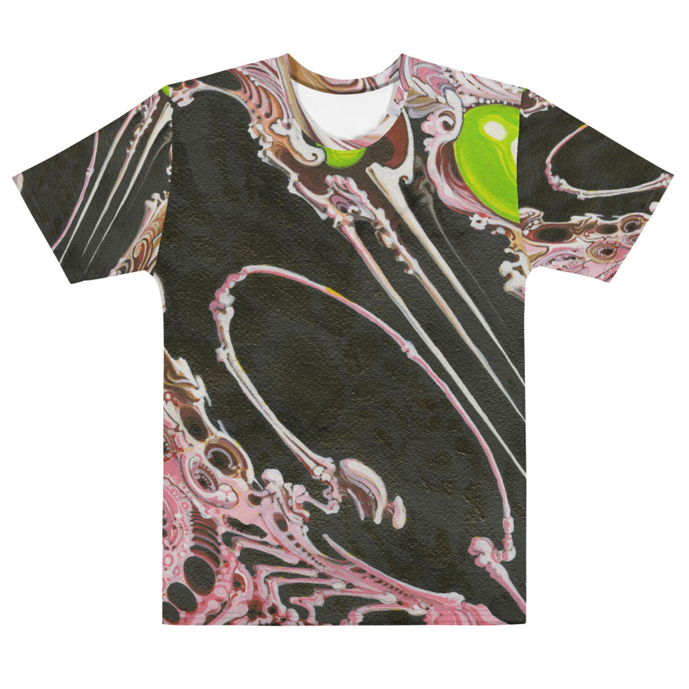 Angelo Machine - Biomechanical Flesh and Neon Landscape - All Over Print Mens T-Shirt